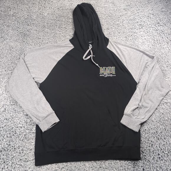 Maui and Sons Sweatshirt Adult Large Black Crewneck Y2k Graphic Pullover Hoodie - Picture 1 of 6